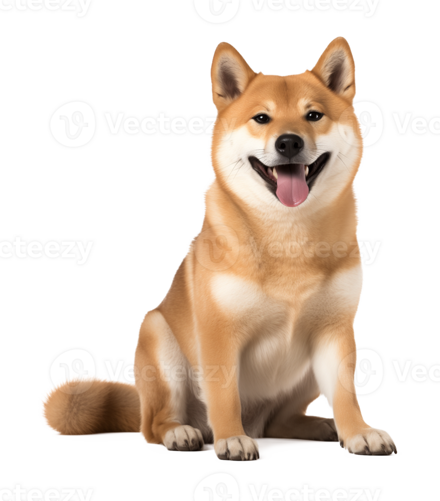Shiba Inu Sitting Isolated on Transparent Background png