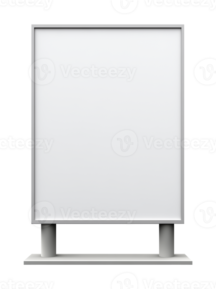 Blank White Mini Billboard for Product Advertising Isolated on Transparent Background png