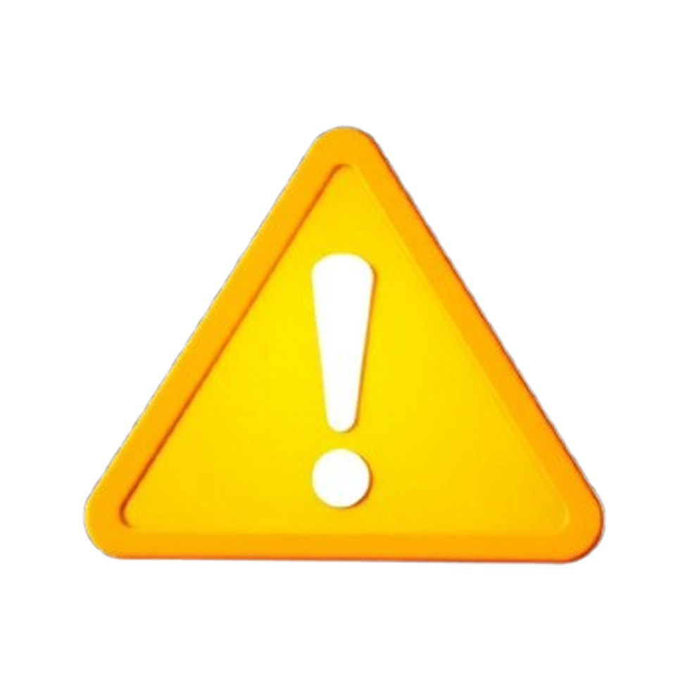 High-Impact 3D Caution Sign Design for Safety Awareness png