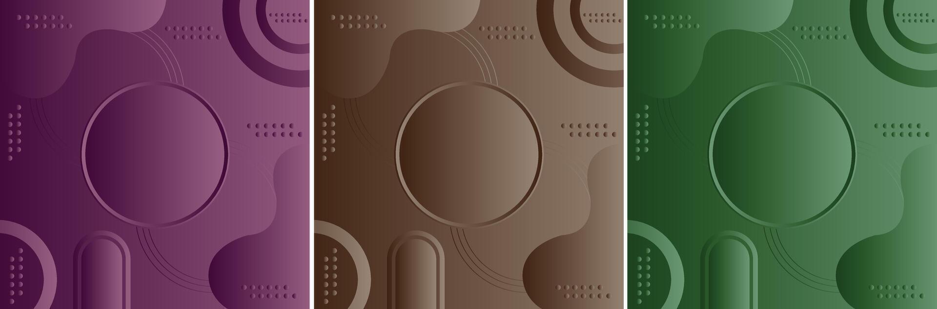 Abstract purple chocolate and green gradient background - Geometric texture vector