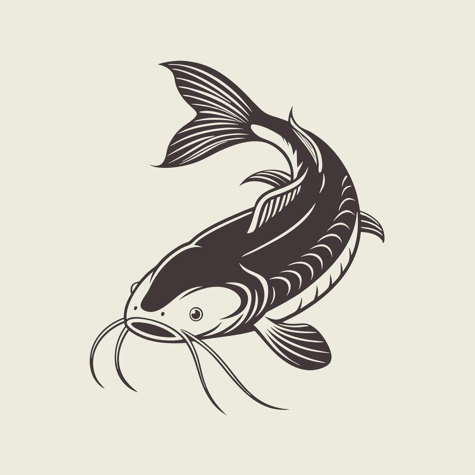 Flathead Catfish illustration vector