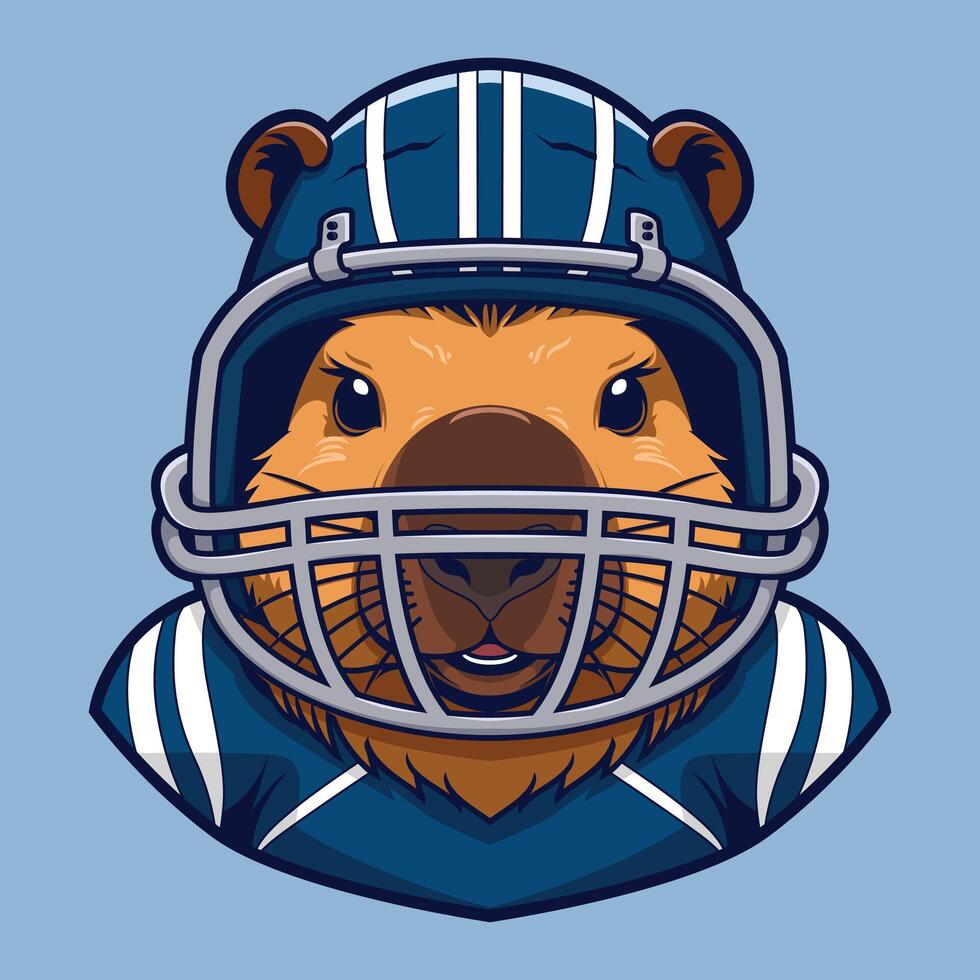 capybara sport mascot illustration vector