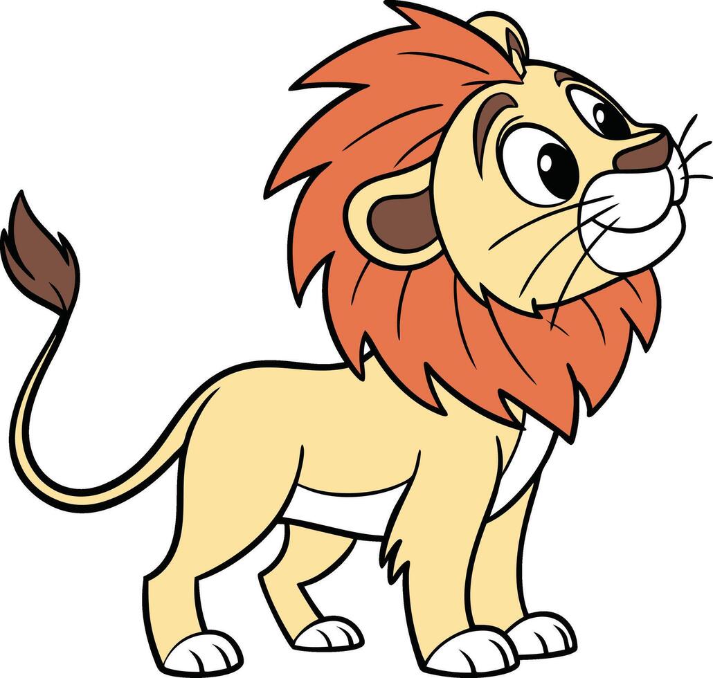 Cute Cartoon Lion Cub vector