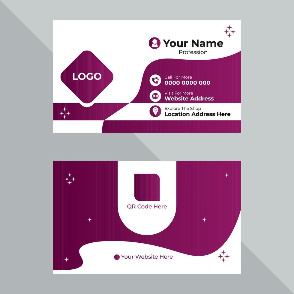 Modern Professional and Corporate business Card Design Template vector