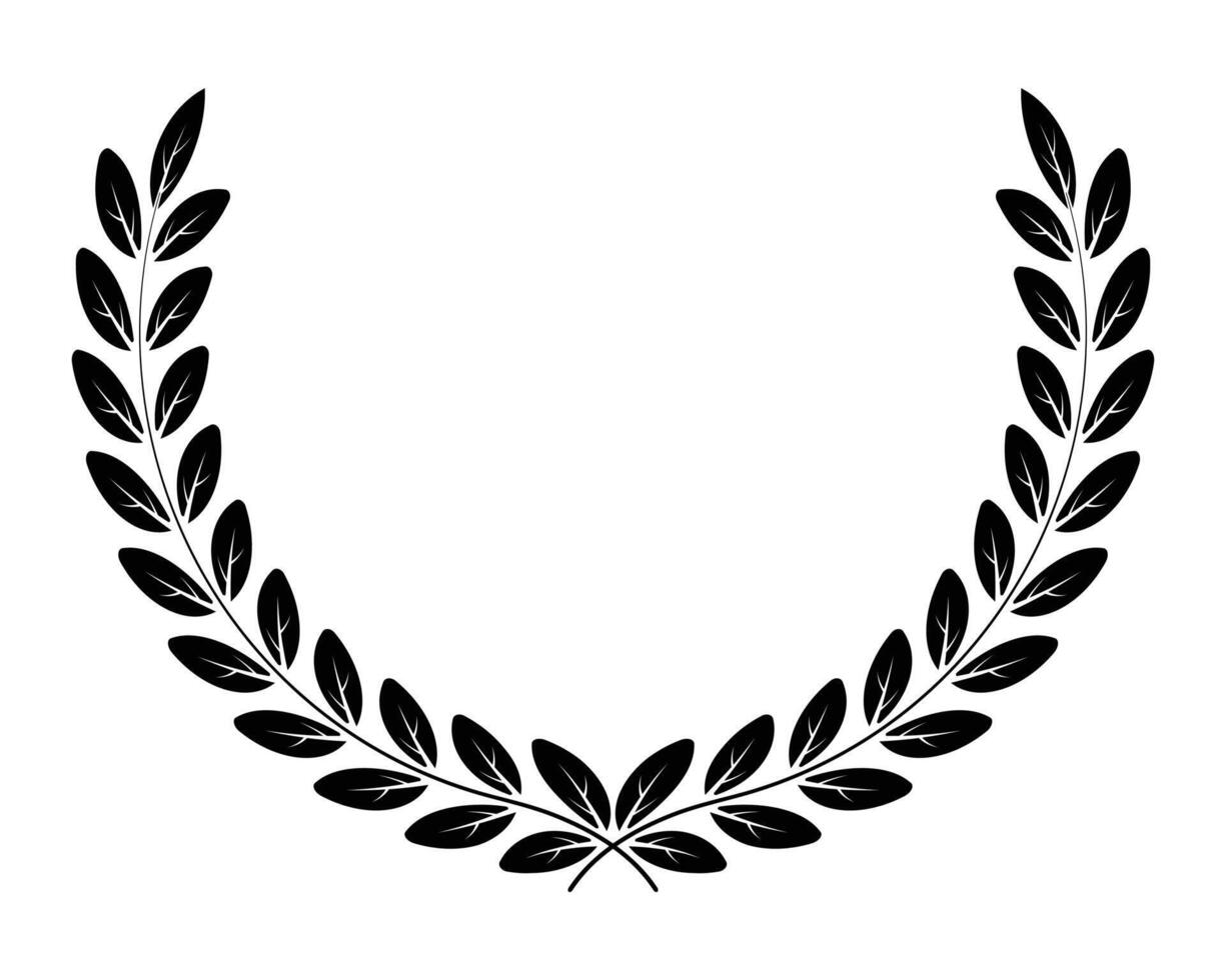 Laurel design wrapped with leaves and branches vector