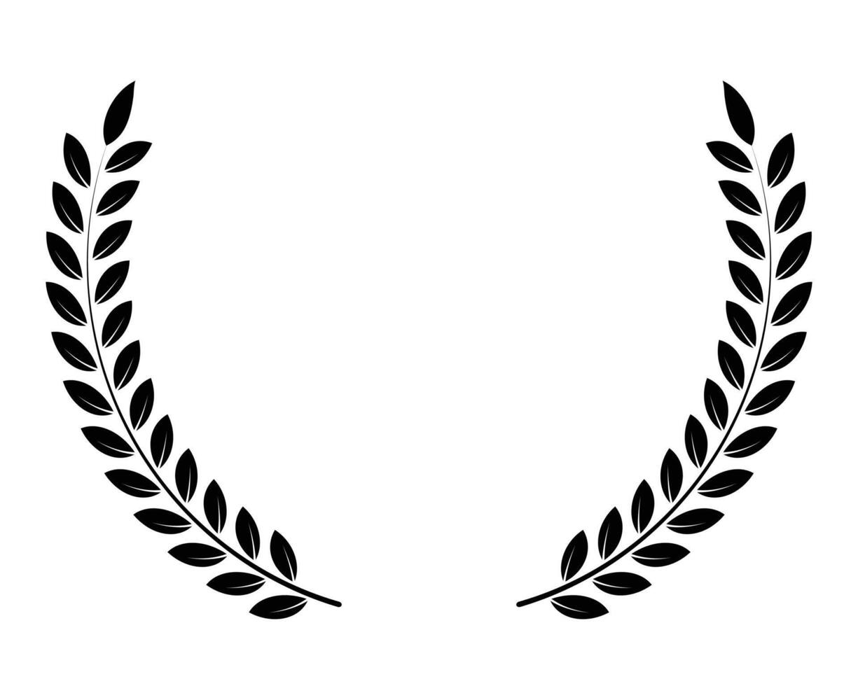 A laurel design of wrapping twigs with leaves vector