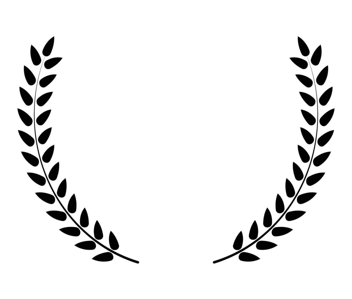 Narrow laurel design covered with leaves and branches vector