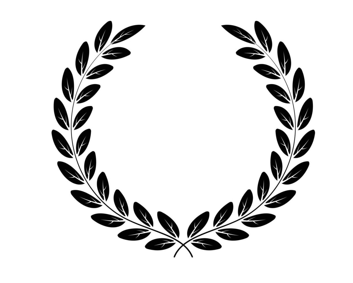 Laurel design cover with leaves and branches vector