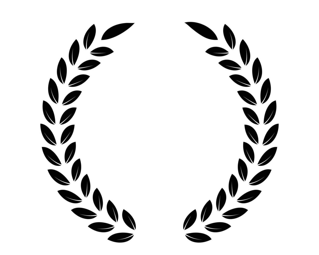 Beautiful black circular leaf design no branch vector