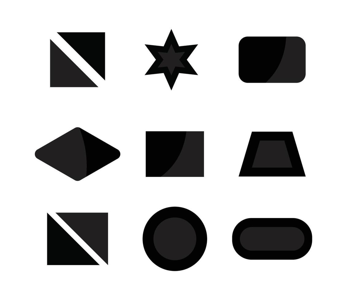 black abstract creative shape vector