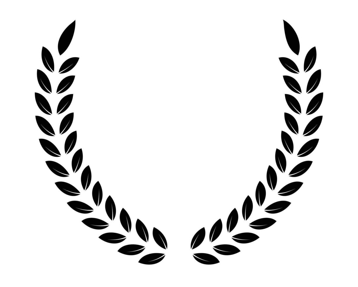 Beautiful black circular leaf design without branch vector