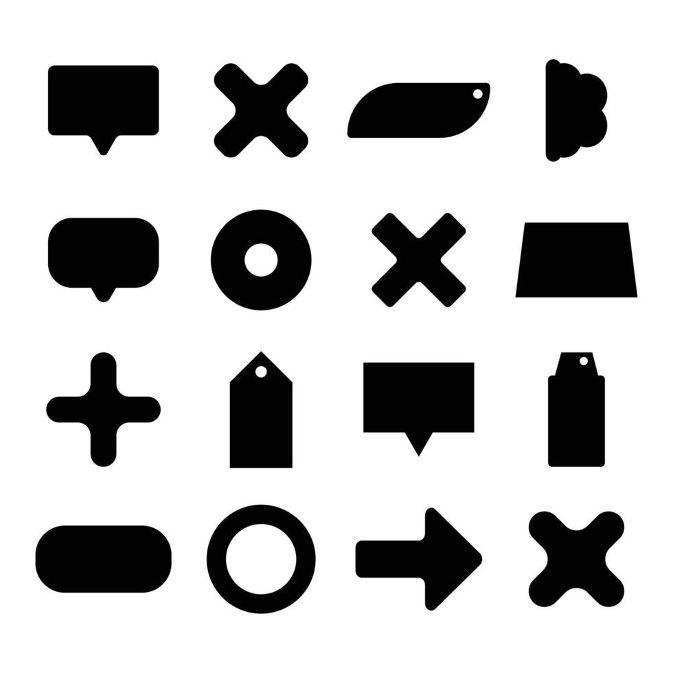 black plus and multiplication sign design vector