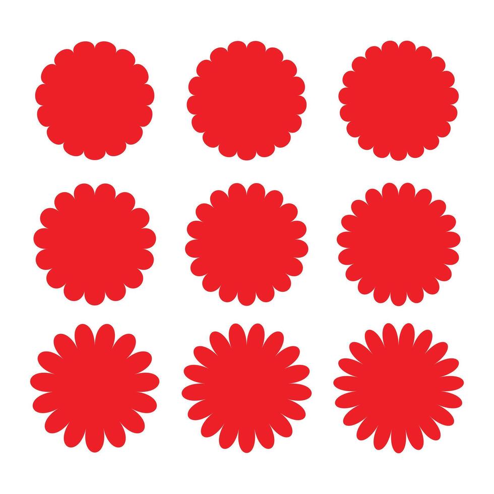 red flower design vector