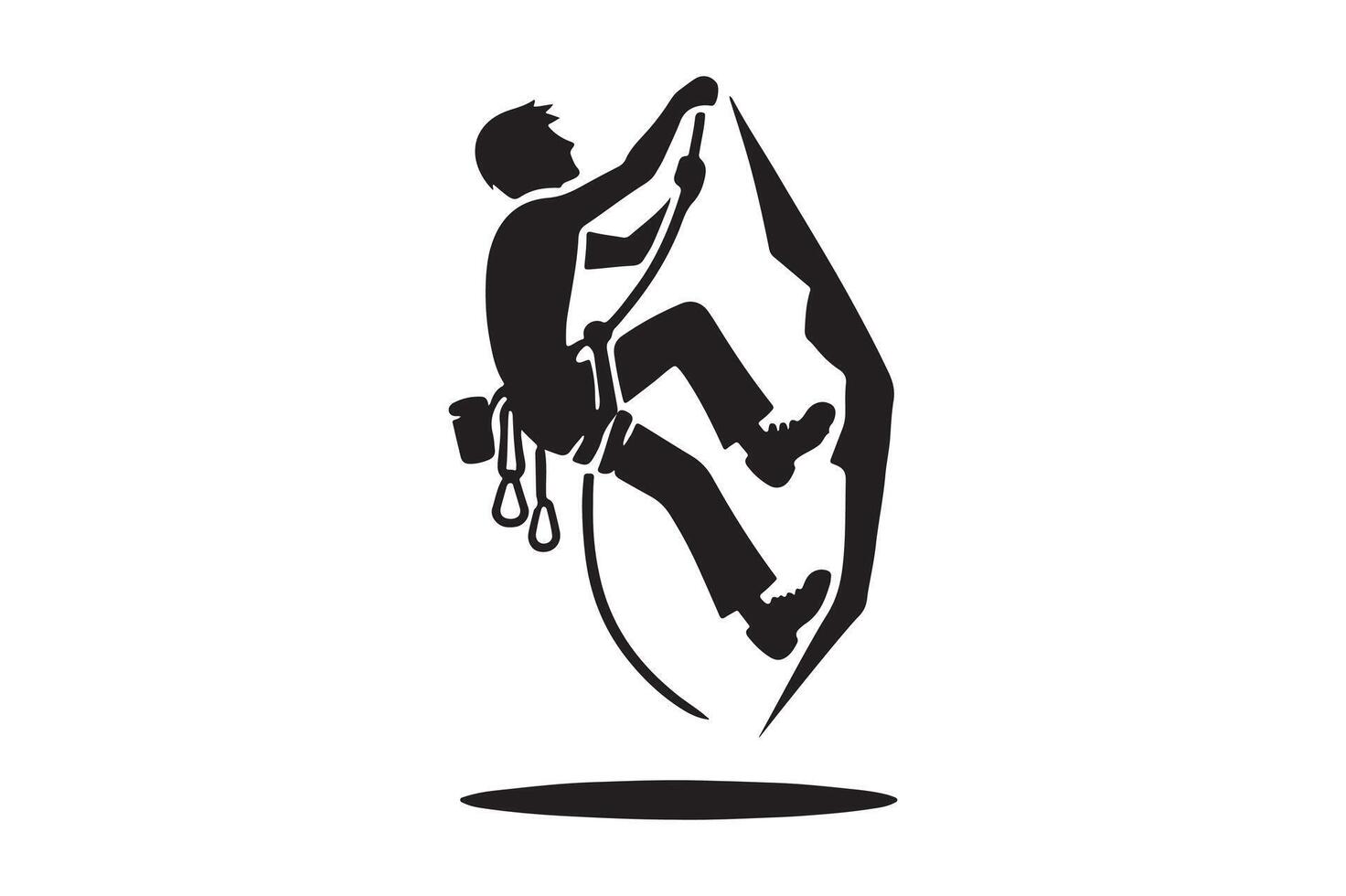 Black Climber Icon Elegant Artwork vector