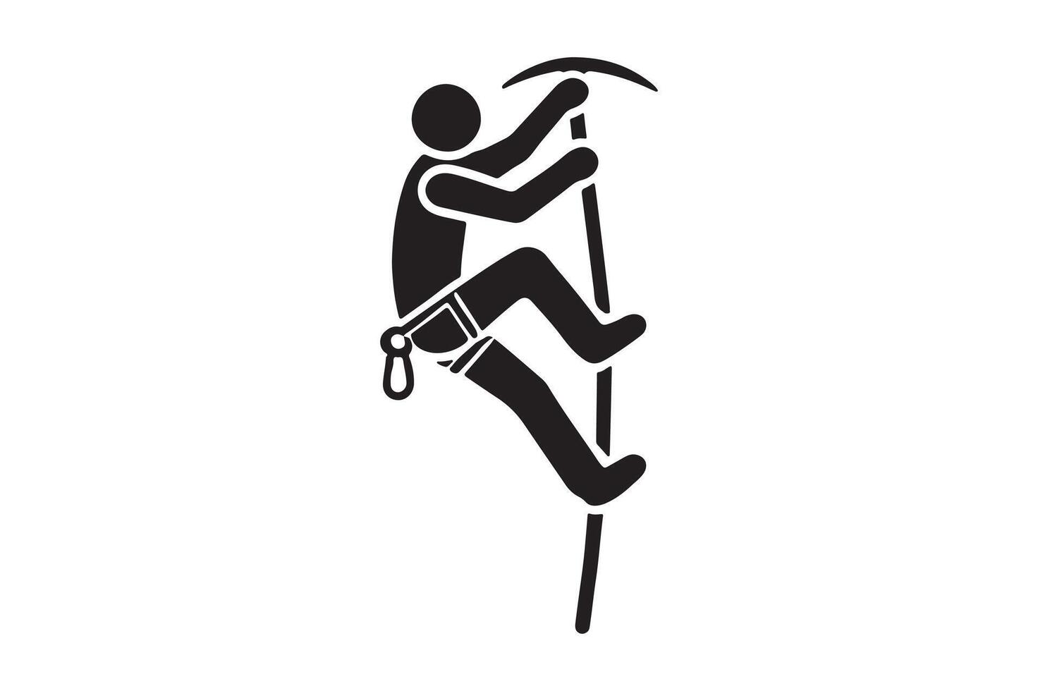 Art of a Climber Silhouette Modern and Clean Design vector