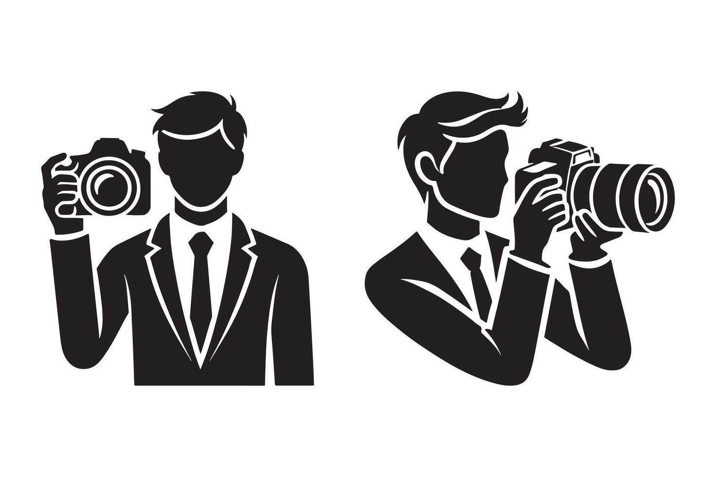 Stylish Photographer Silhouette Clean and Modern Design vector