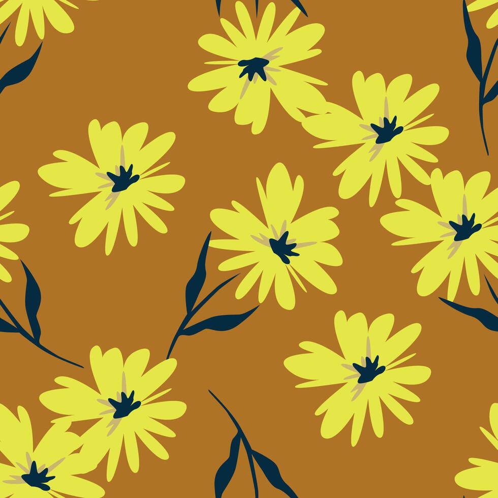 abstract flowers pattern vector