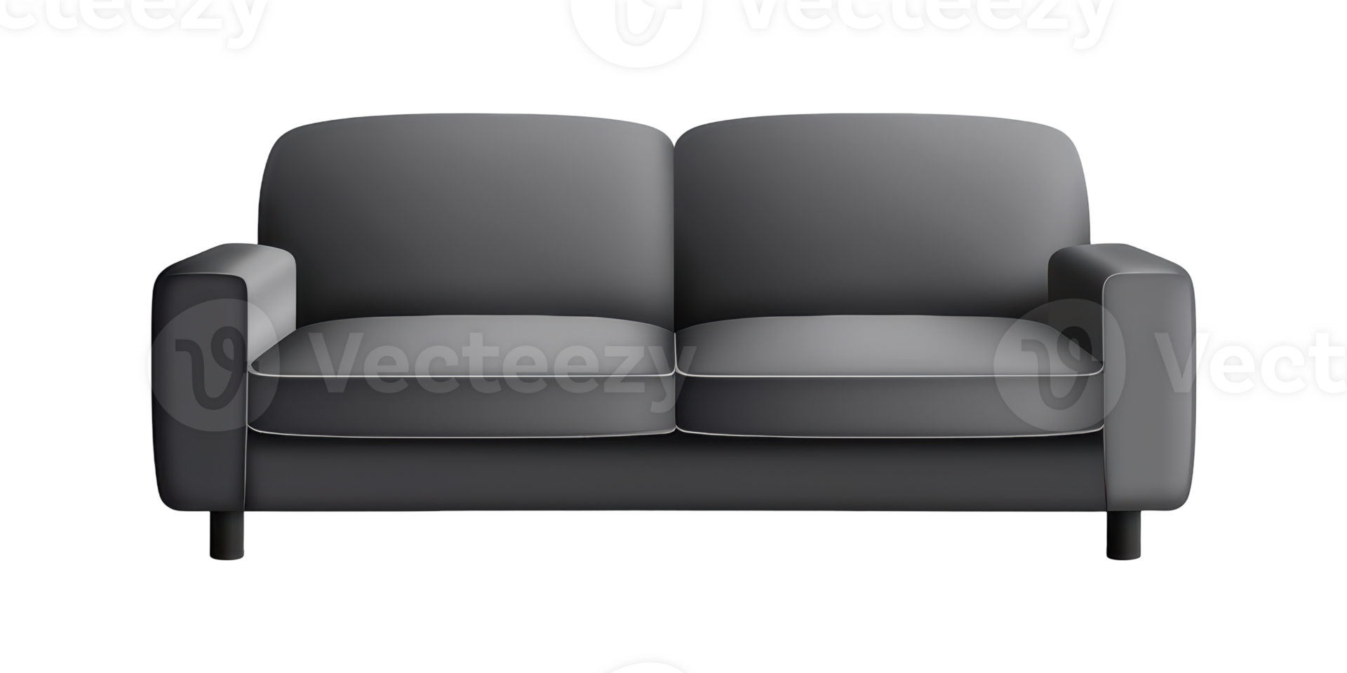 3D Sofa Illustration Isolated on Transparent Background png