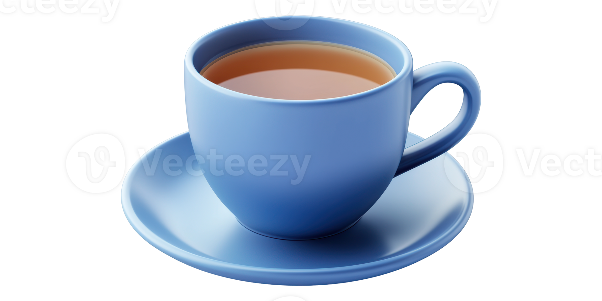 Blue Tea Cup Illustration Isolated on Transparent Background png