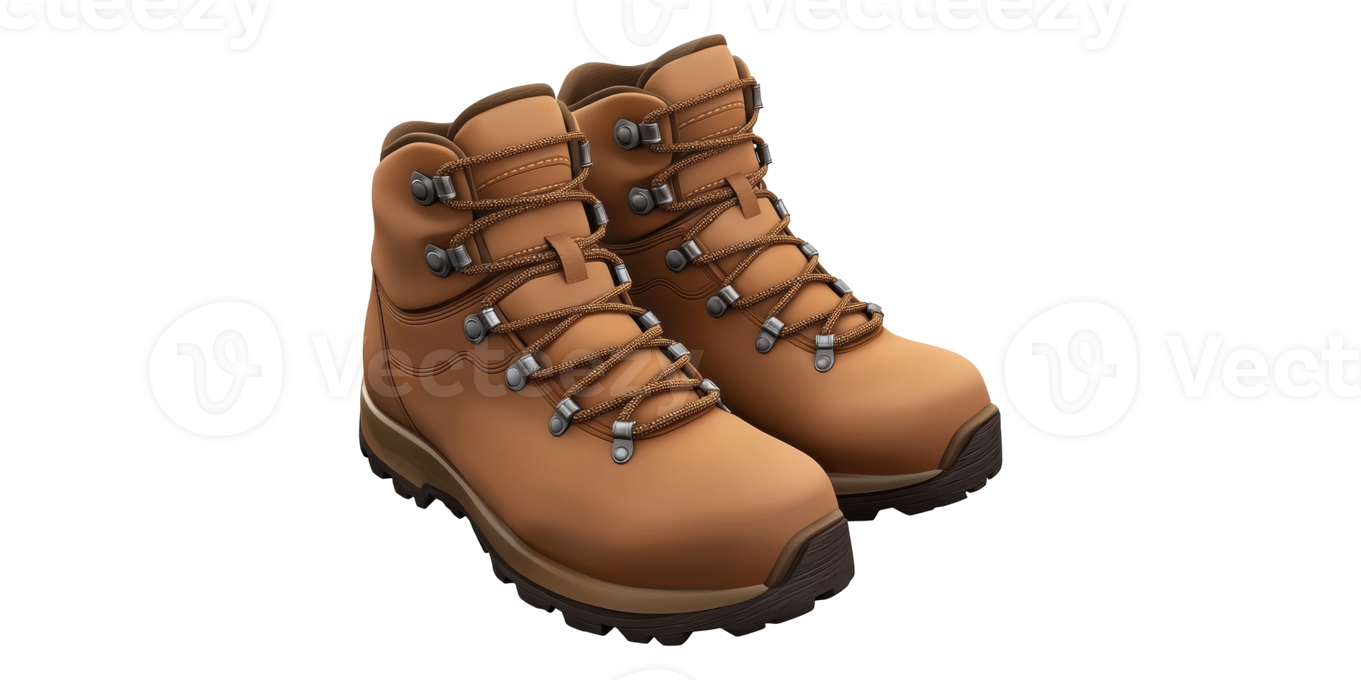 3D Hiking Boots Illustration Isolated on Transparent Background png