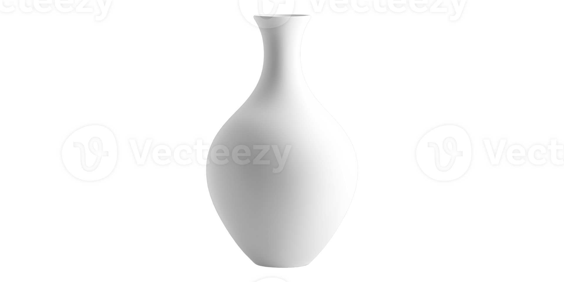 Smooth Ceramic Vase Isolated on Transparent Background png