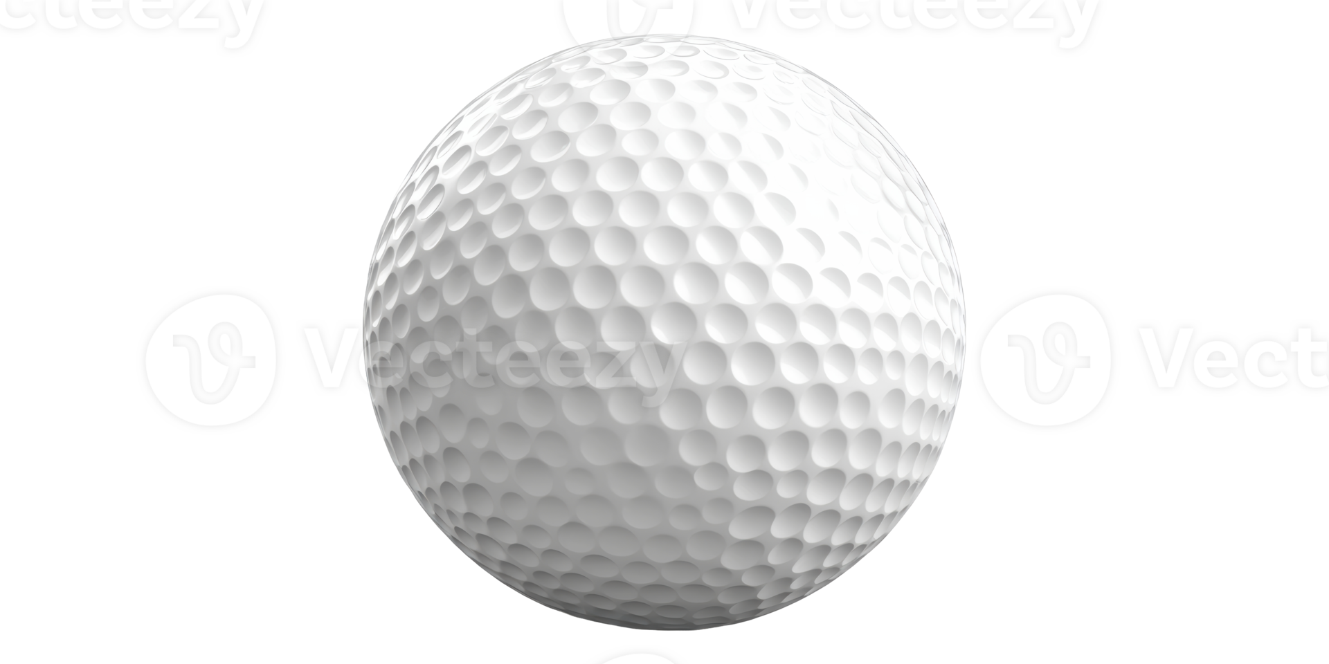3D White Golf Ball With Dimples Isolated on Transparent Background png