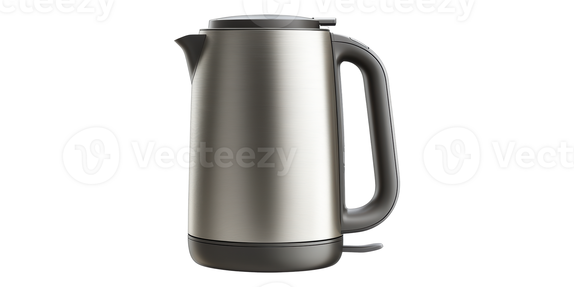 3D Electric Kettle With Stainless Steel Finish Isolated on Transparent Background png