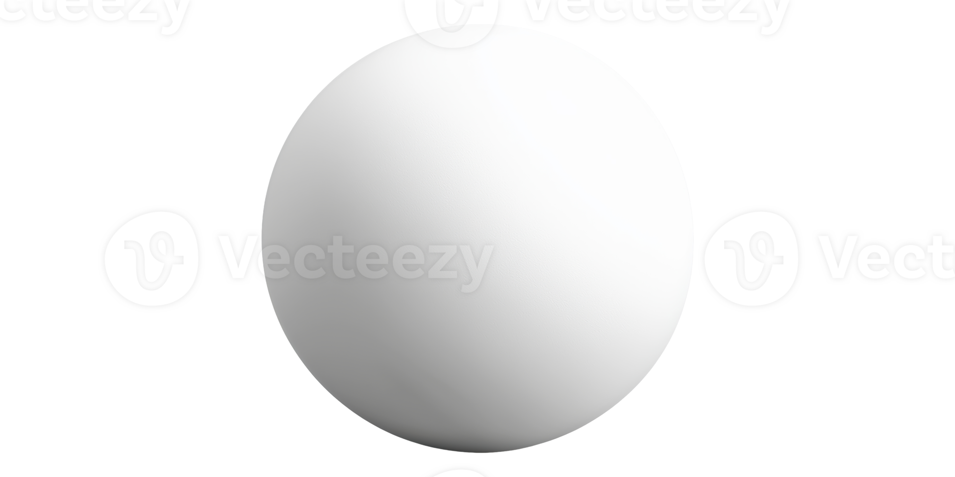3D White Sphere Shape Isolated on Transparent Background png