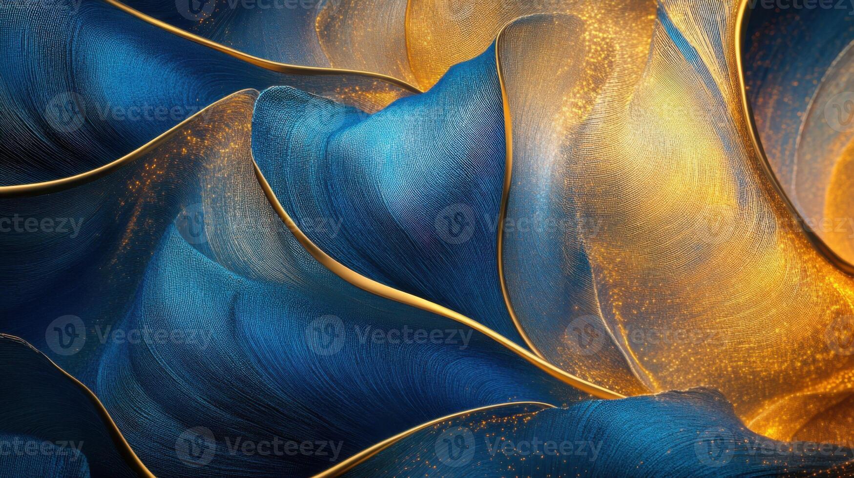 Abstract Flowing Paint Texture with Golden Veins photo