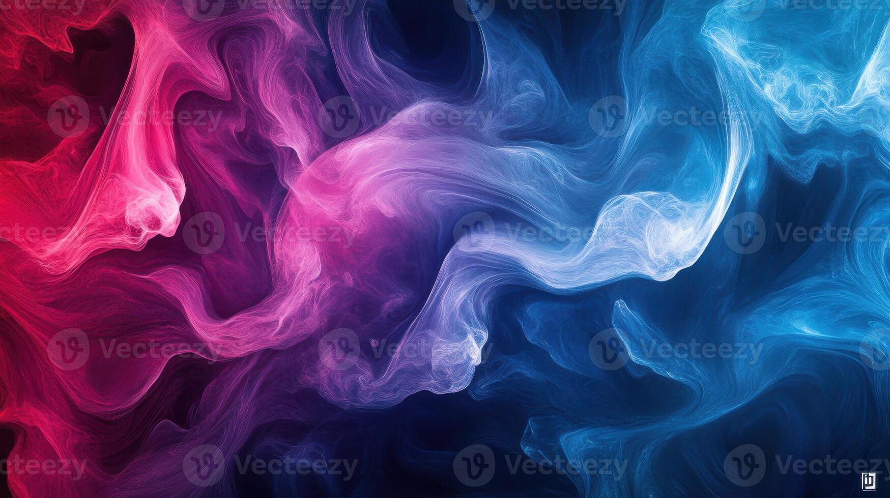Abstract vibrant flowing shapes on a dark background photo