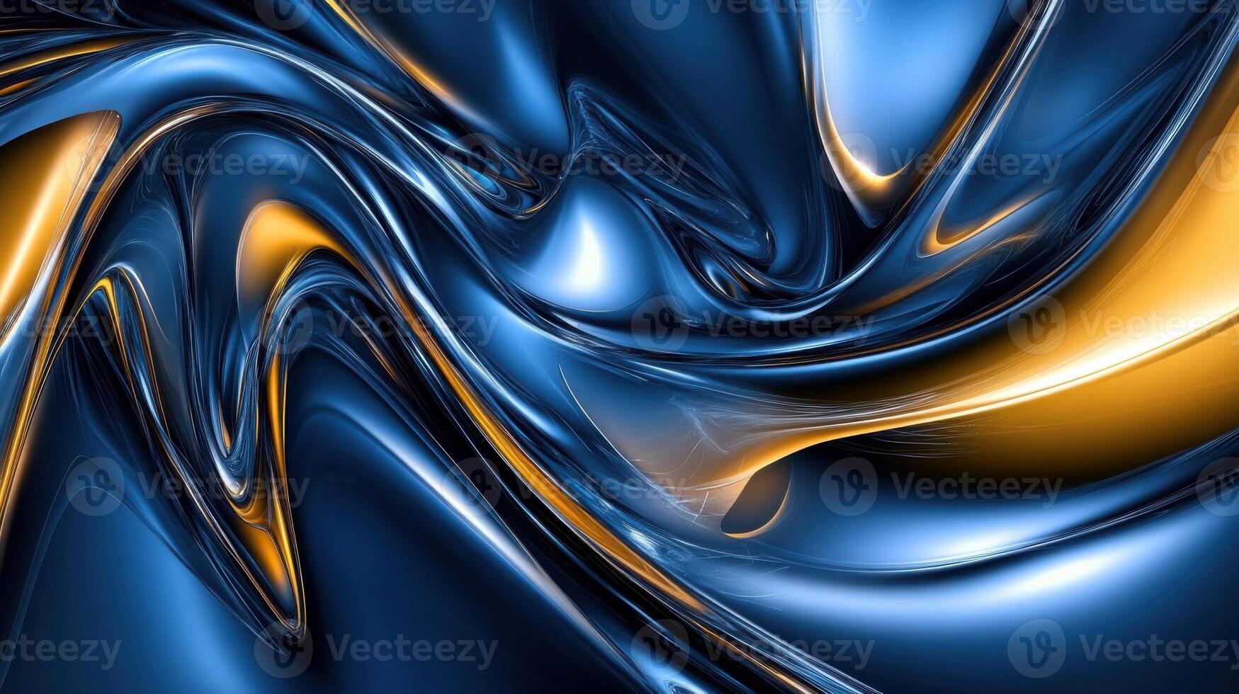 Abstract Flowing Lines in Vibrant Blue and Red Colors photo