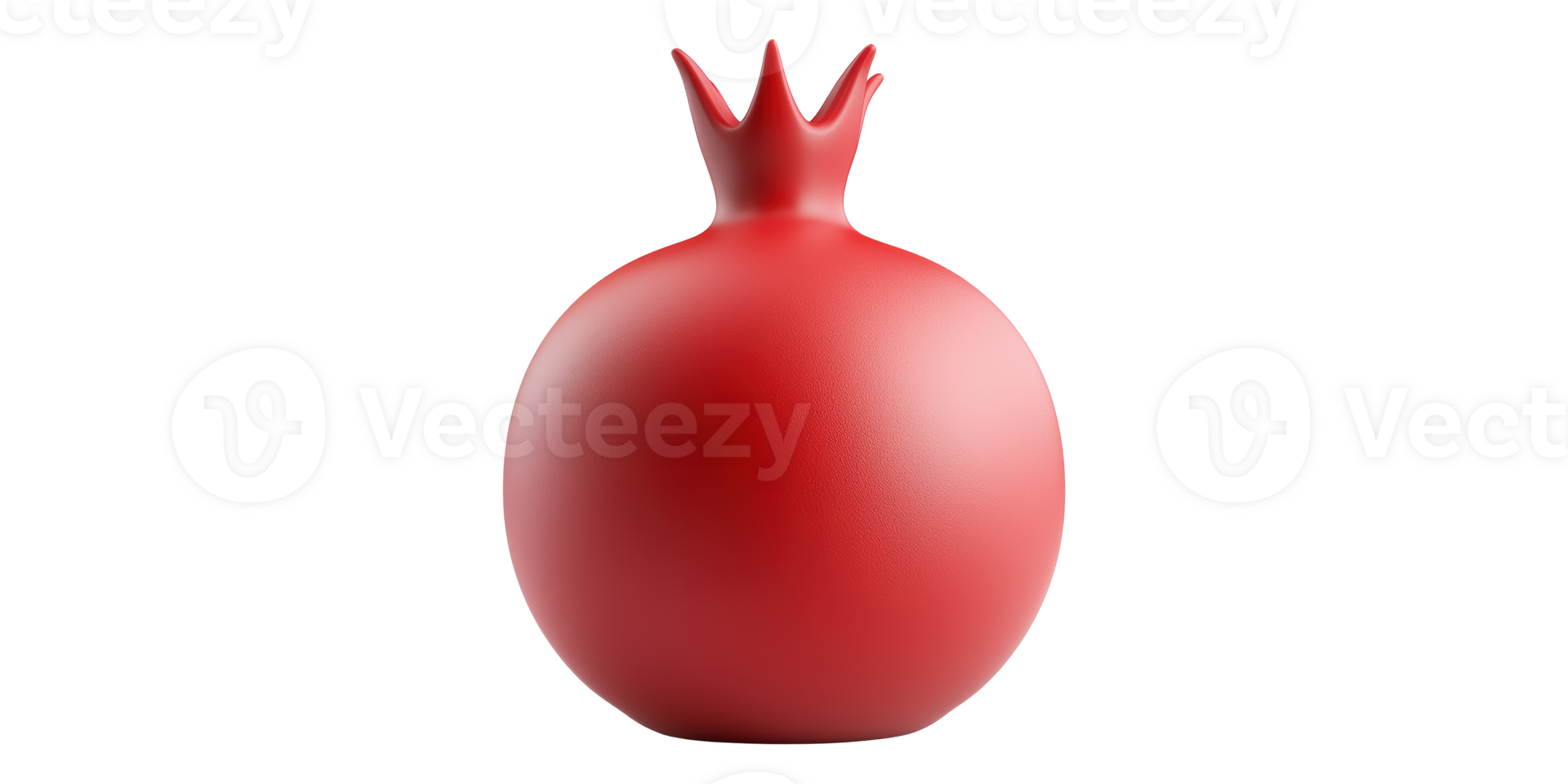 3D Illustration Of A Red Pomegranate Fruit Isolated On Transparent Background png