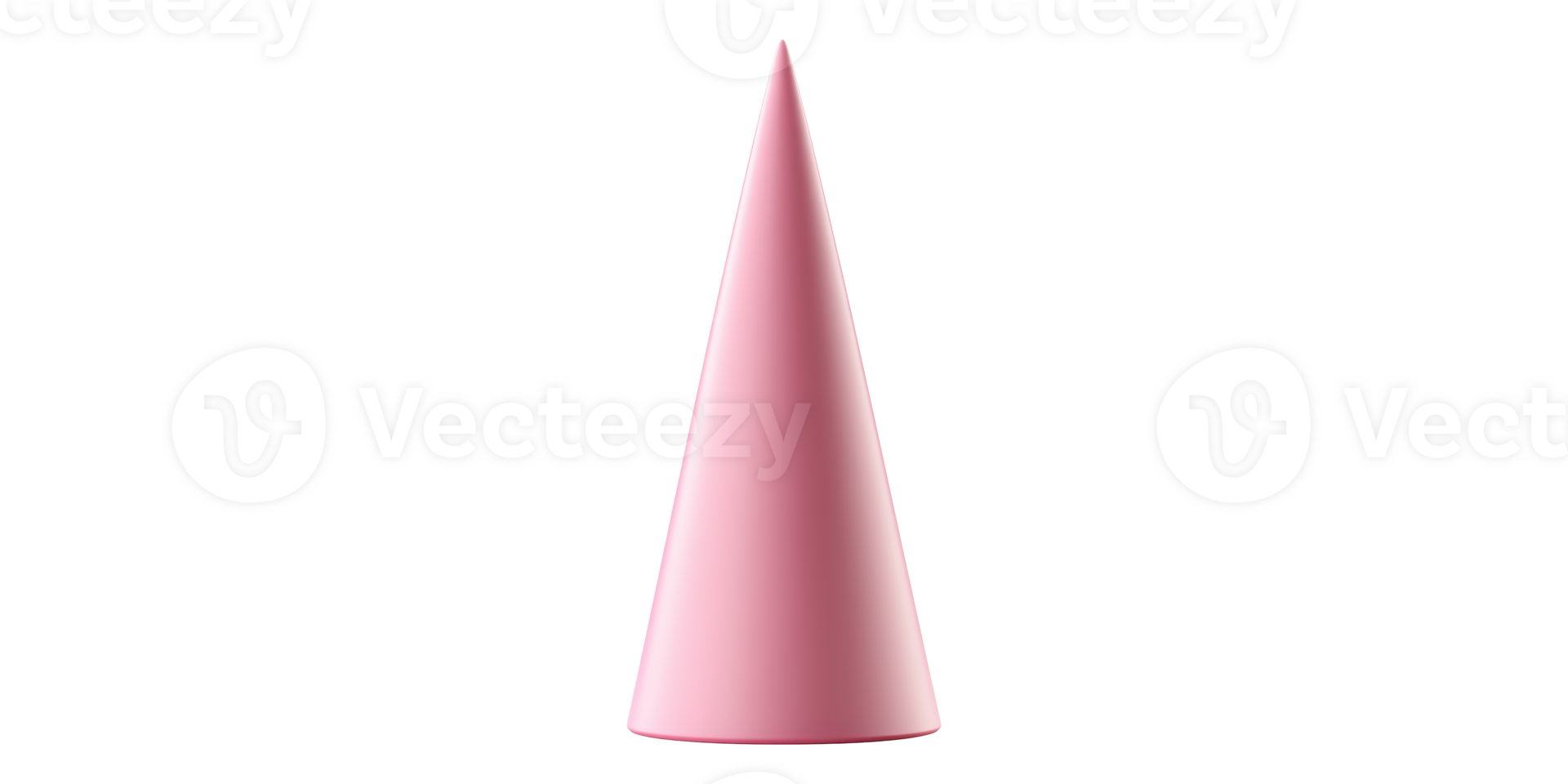 3D Illustration Of A Pink Cone Shape Isolated On Transparent Background png
