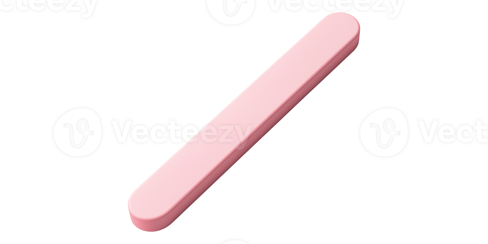 3D Illustration Of A Pink Rectangular Nail File Isolated On Transparent Background png