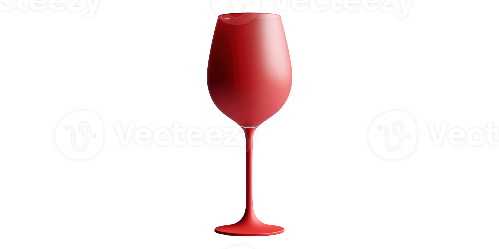 3D Red Wine Glass Isolated on Transparent Background png