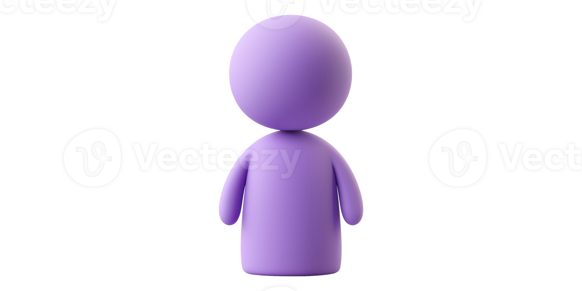 3D Illustration Of A Purple Person Icon Isolated On Transparent Background png