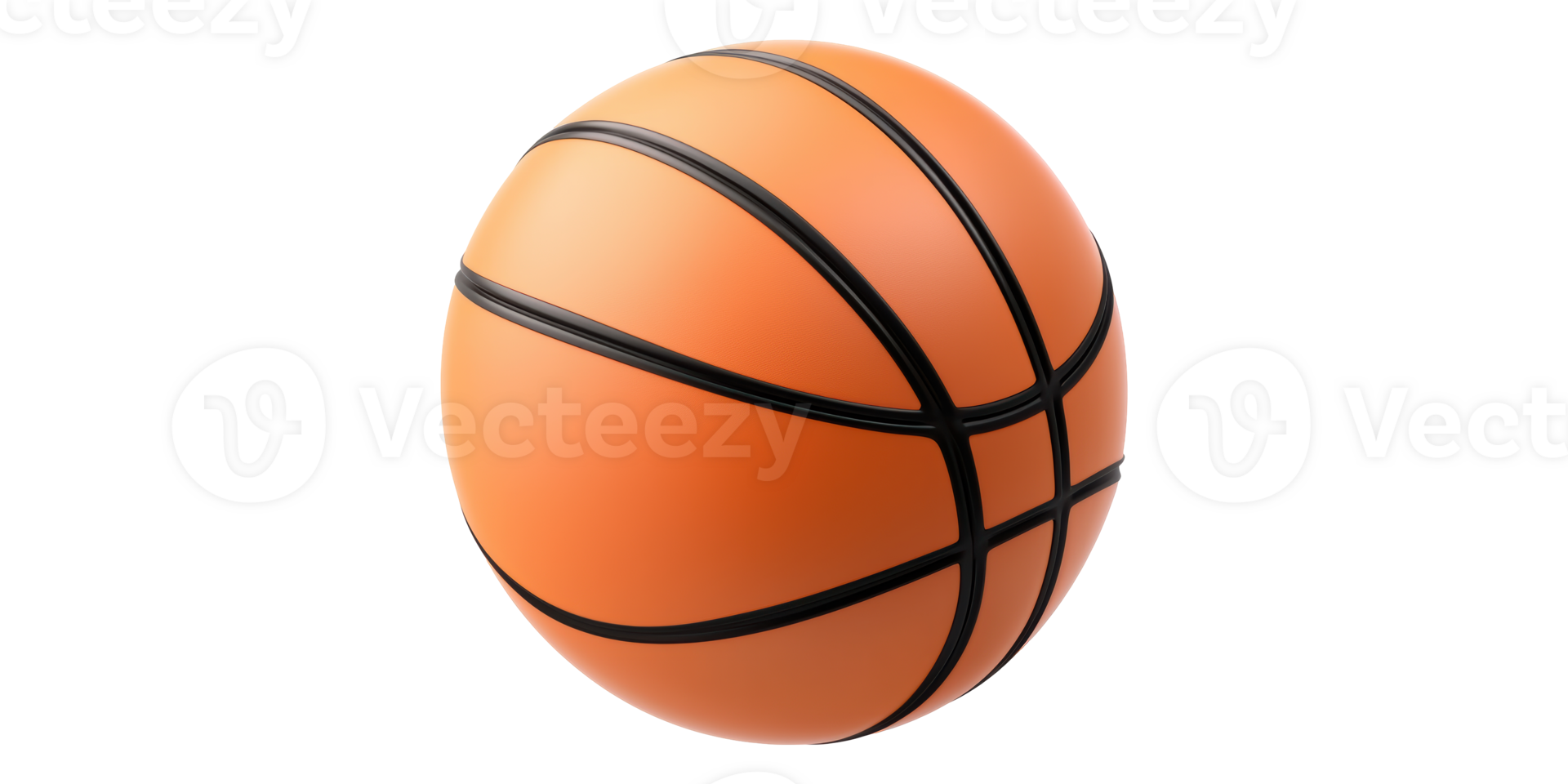 3D Illustration Of An Orange Basketball Isolated On Transparent Background png