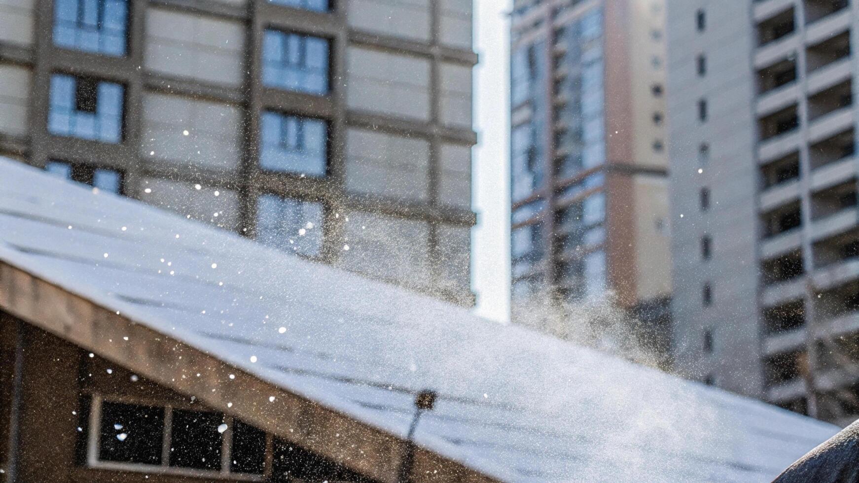 Detailed image of dust particles floating in the air against a backdrop photo