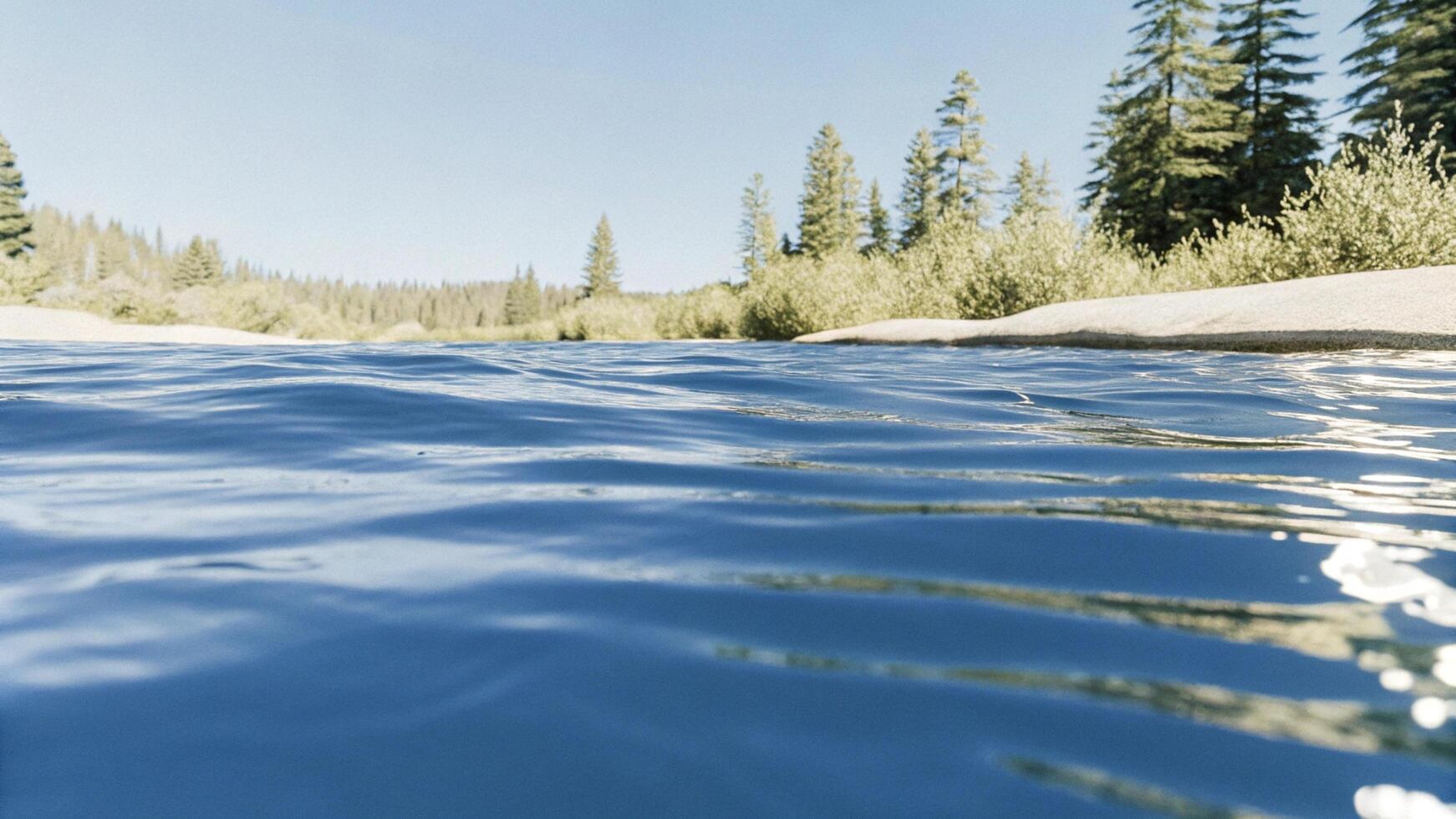 Detailed shot of a redwood forest stream photo
