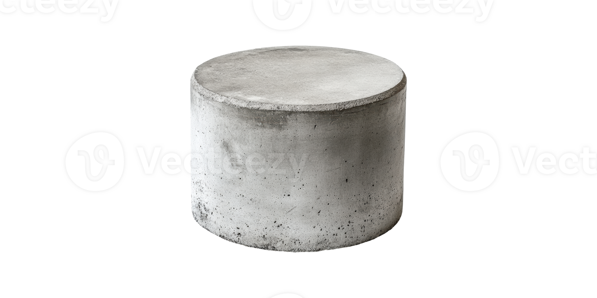 Cylindrical Concrete Block Isolated on Transparent Background png