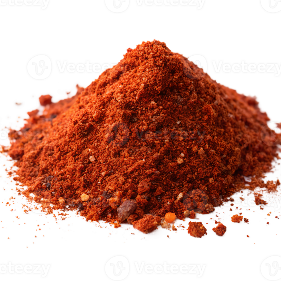 Ground red pepper spices isolated on the transparent background png