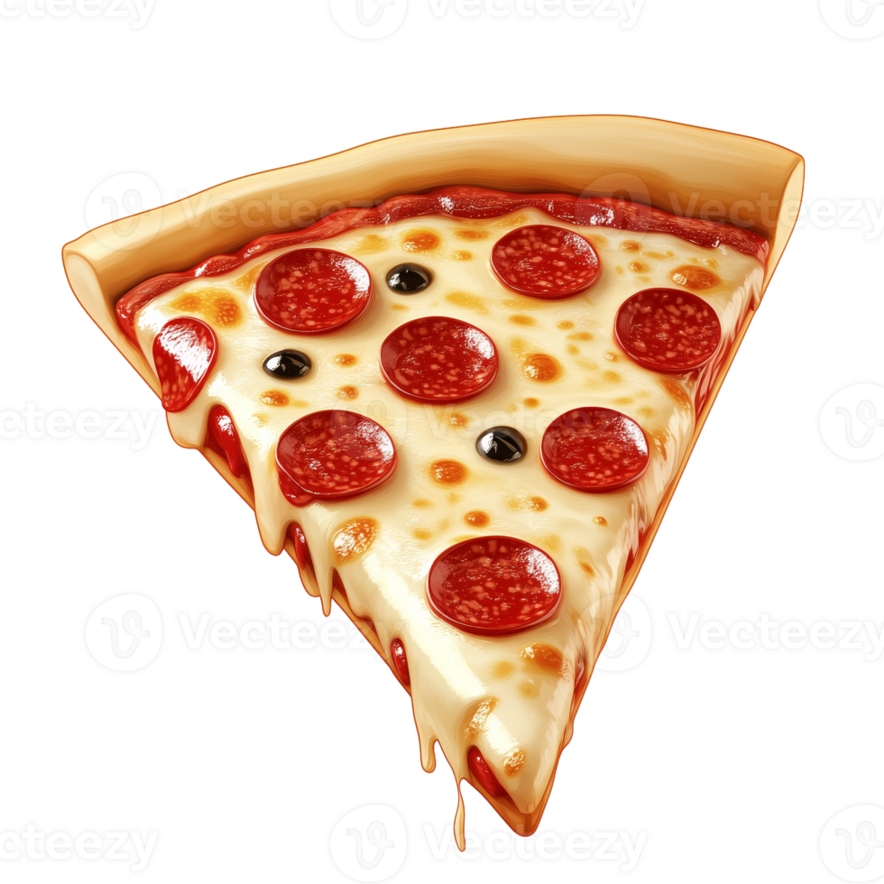 Irresistible Pepperoni Pizza Slice with Melted Cheese and Crust png