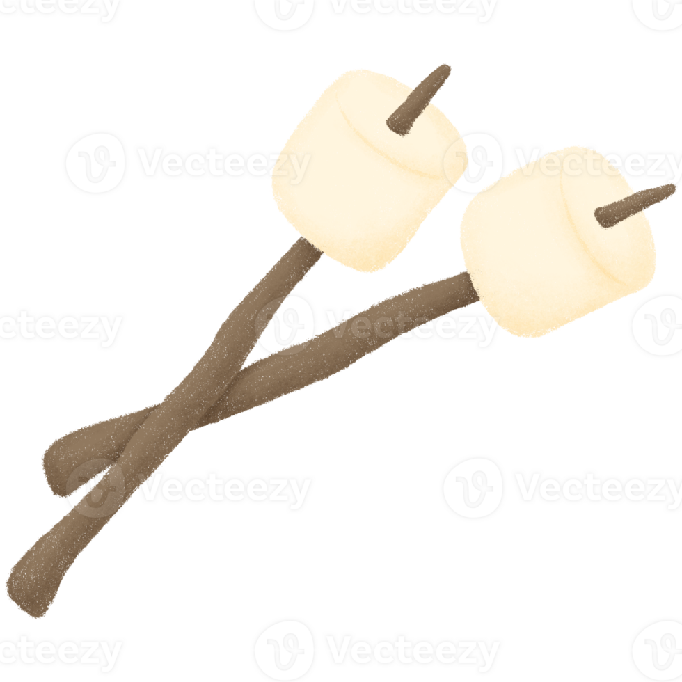 Camping marshmallow sticks png