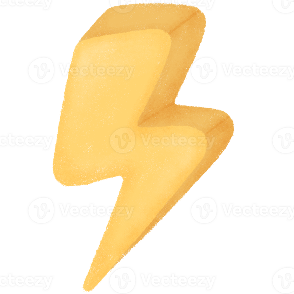 Yellow lightning sign png