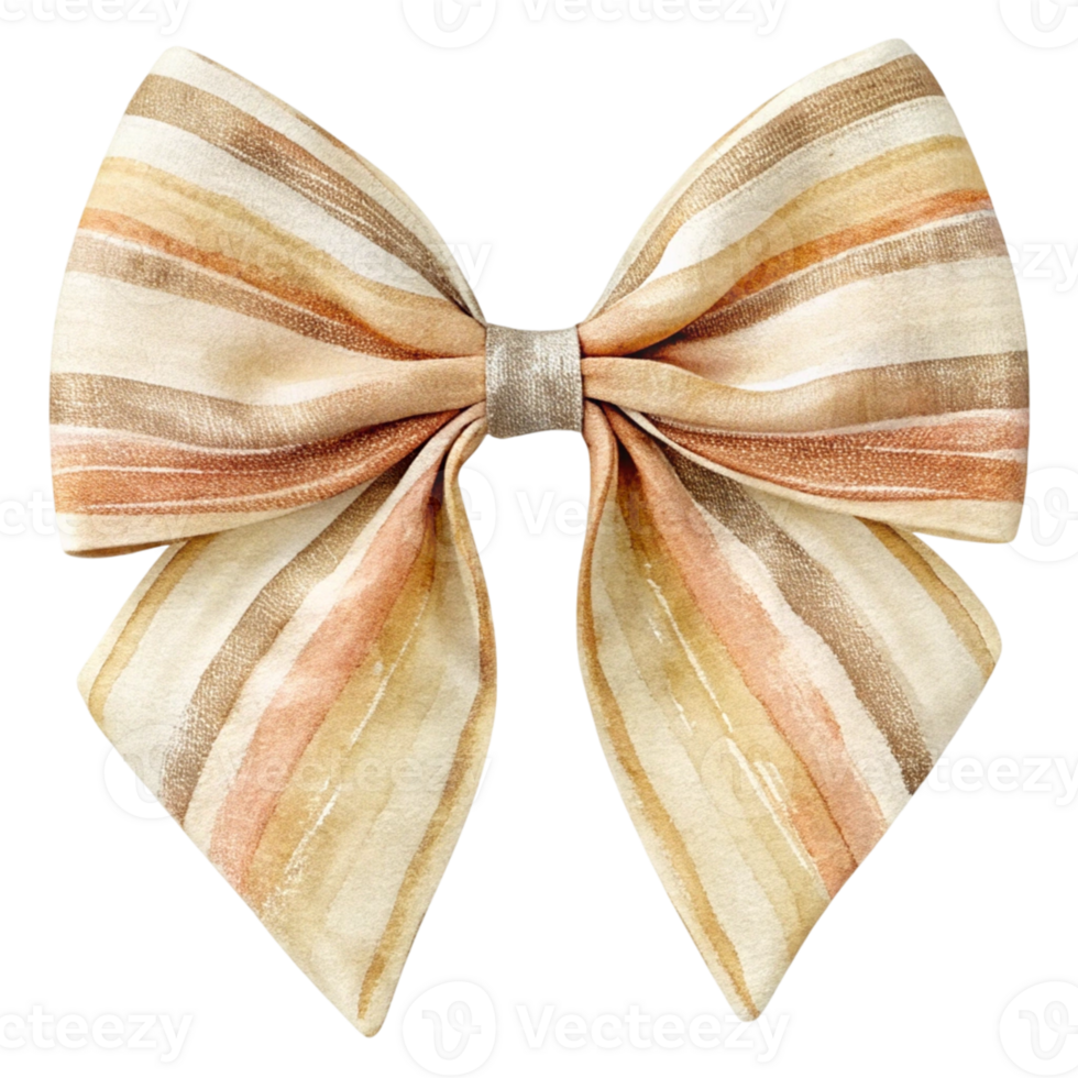 a bow with a striped fabric bow png