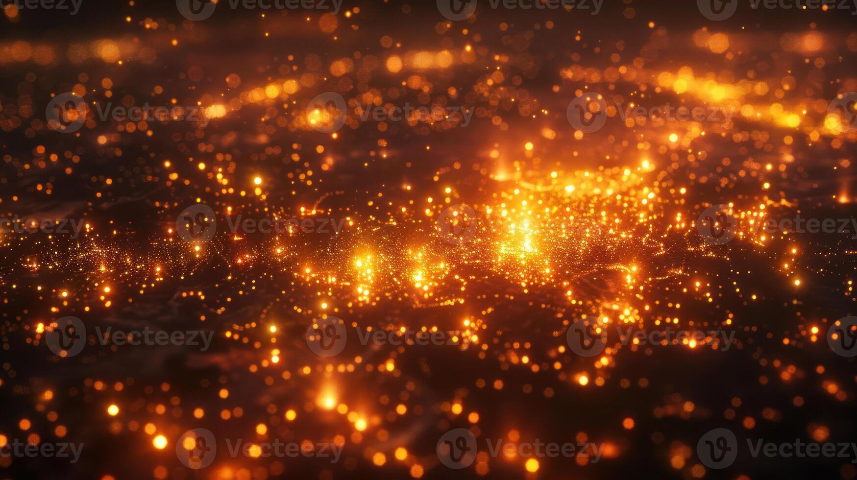 A mesmerizing aerial view of a vibrant city illuminated by sparkling lights at night photo