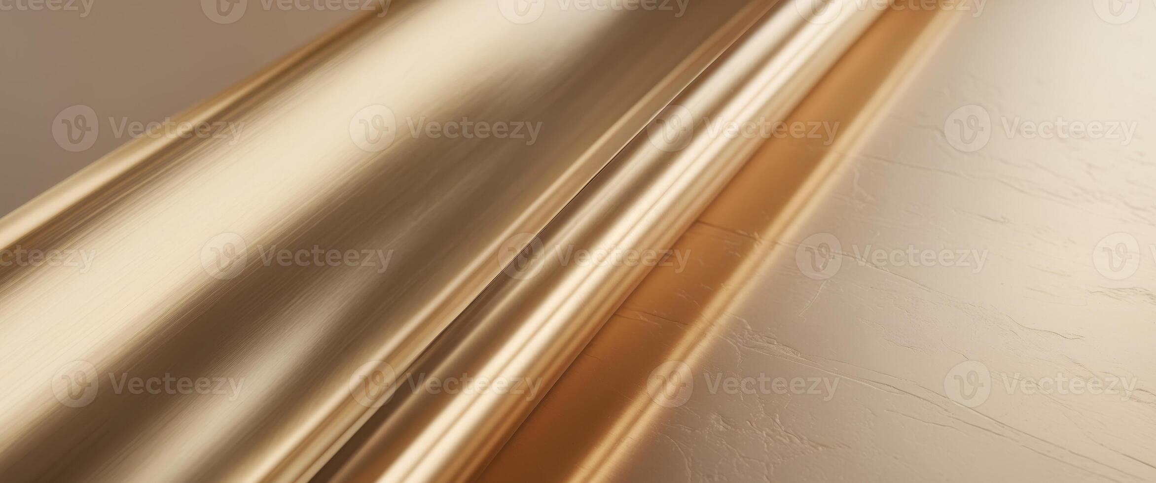 brushed shiny brass metal sheet bronze plate metallic vertical texture background photo