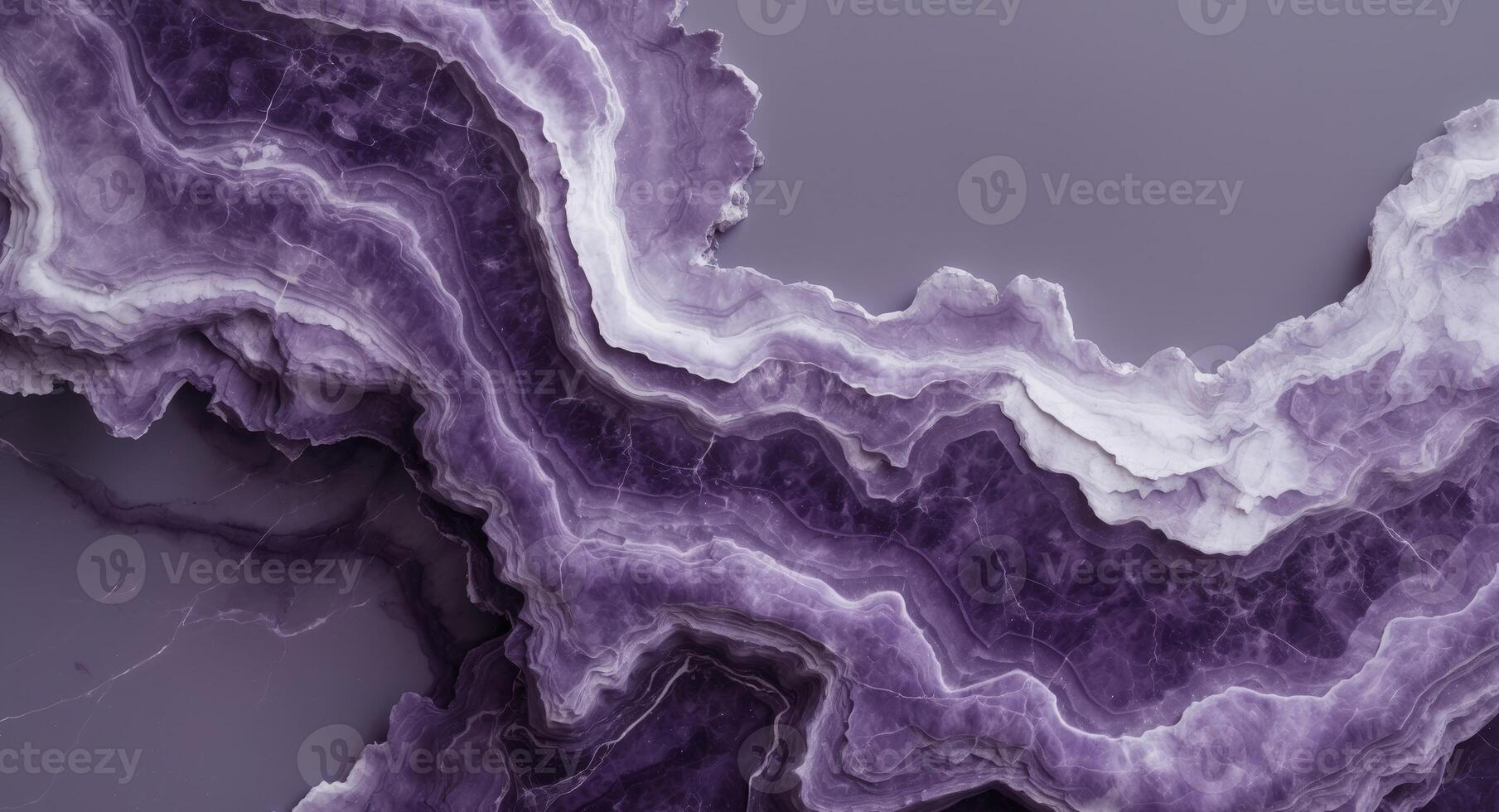 Deep Purple Marble Texture With White Veins. photo