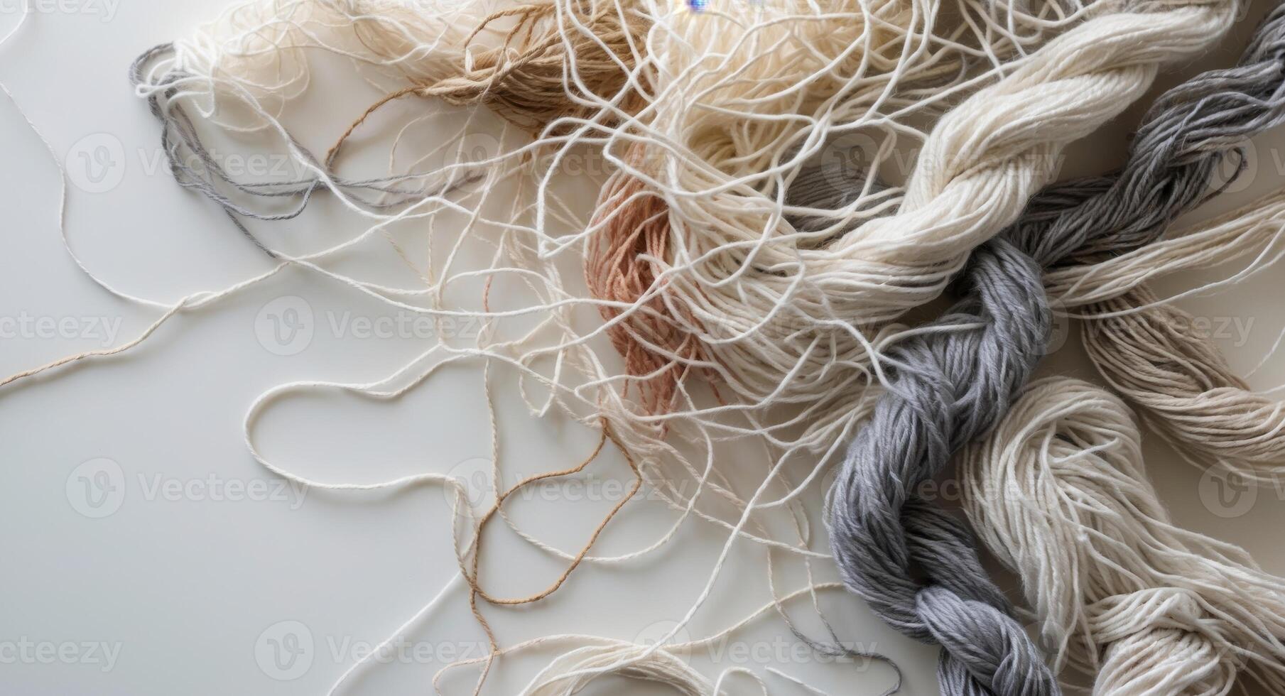 Exploring the intricate web of tangled yarn symbolizes the challenge of setting clear boundaries in relationships photo
