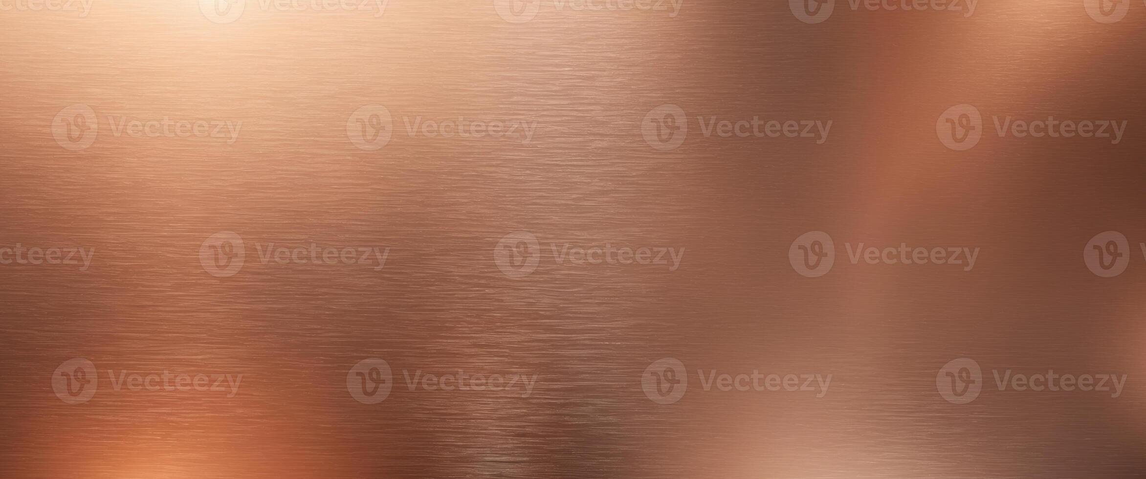 brushed shiny copper polished bronze metal luster texture background. photo